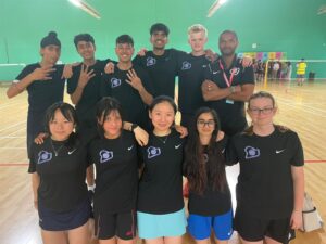 Team Ealing badminton Squad at the London Youth games June 23
